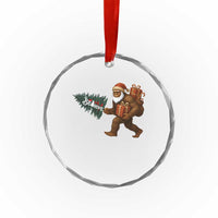 Believe Bigfoot Christmas Crystal Glass Ornament Sasquatch Holiday Gift - Wonder Print Shop