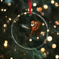 Believe Bigfoot Christmas Crystal Glass Ornament Sasquatch Holiday Gift - Wonder Print Shop