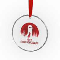 Believe In Fresno Nightcrawlers Crystal Glass Ornament California Cryptid Hunter Gift - Wonder Print Shop