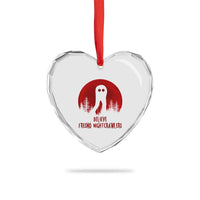 Believe In Fresno Nightcrawlers Heart Crystal Glass Ornament California Cryptid Hunter Gift - Wonder Print Shop