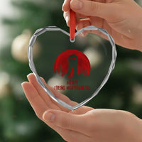 Believe In Fresno Nightcrawlers Heart Crystal Glass Ornament California Cryptid Hunter Gift - Wonder Print Shop