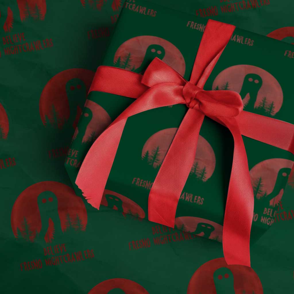 Believe In Fresno Nightcrawlers Wrapping Paper Roll California Cryptid Hunter Gift - Wonder Print Shop