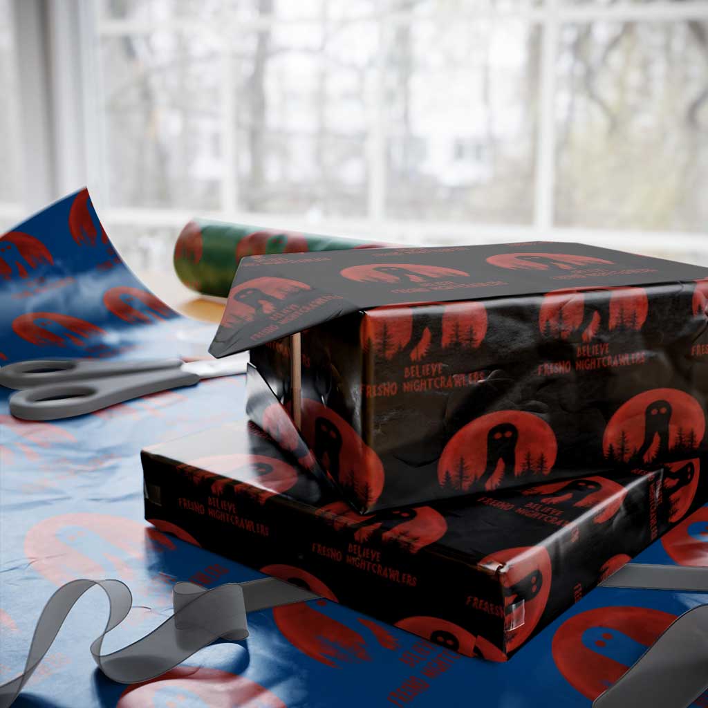 Believe In Fresno Nightcrawlers Wrapping Paper Roll California Cryptid Hunter Gift - Wonder Print Shop