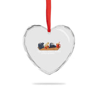Believe Polar Express Heart Crystal Glass Ornament The Bell Still Rings For Those Who Still Truly Believe - Wonder Print Shop