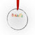 Believe Xmas Crystal Glass Ornament Santa Claus Reindeer Candy Cane Groovy Xmas - Wonder Print Shop