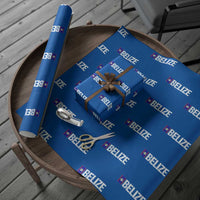 Belize Flag Wrapping Paper Roll Distressed Central American Pride Heritage Gift