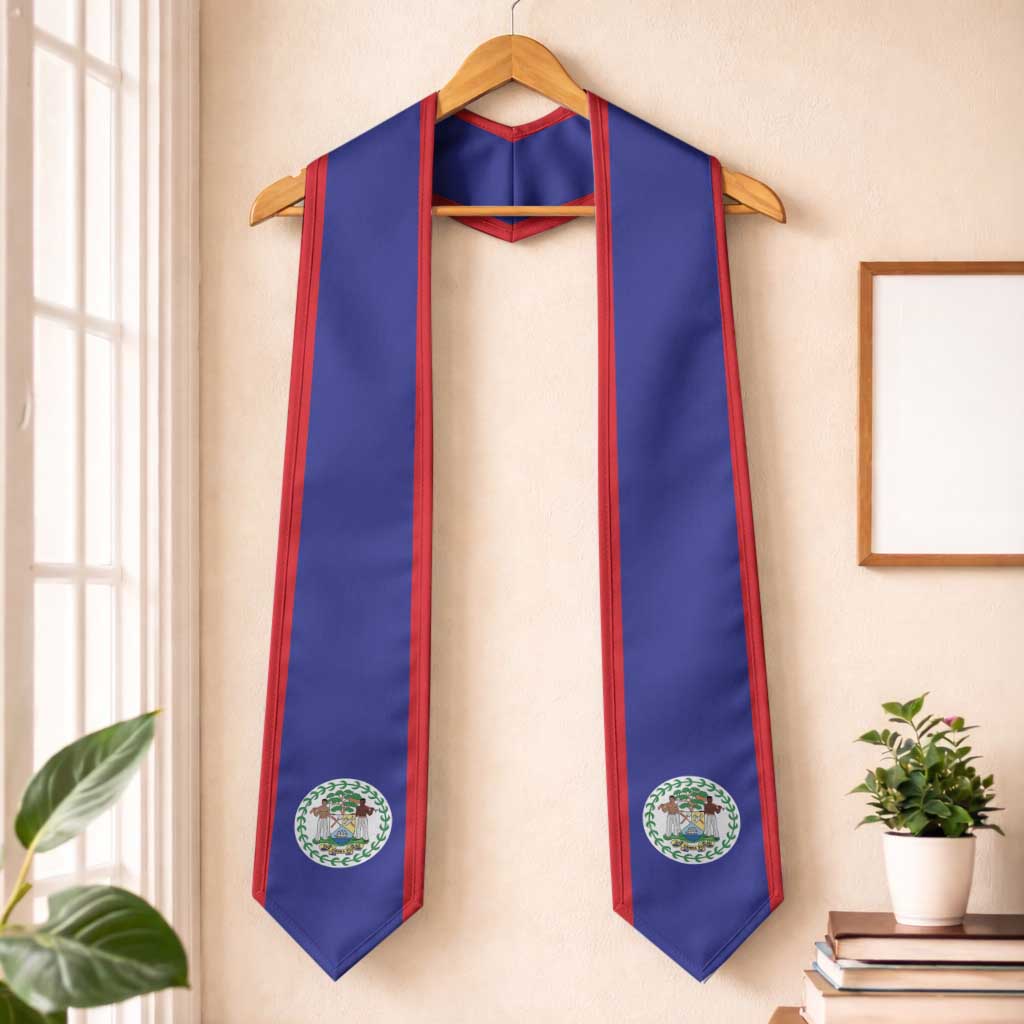 Belize Graduation Stole Flag Style