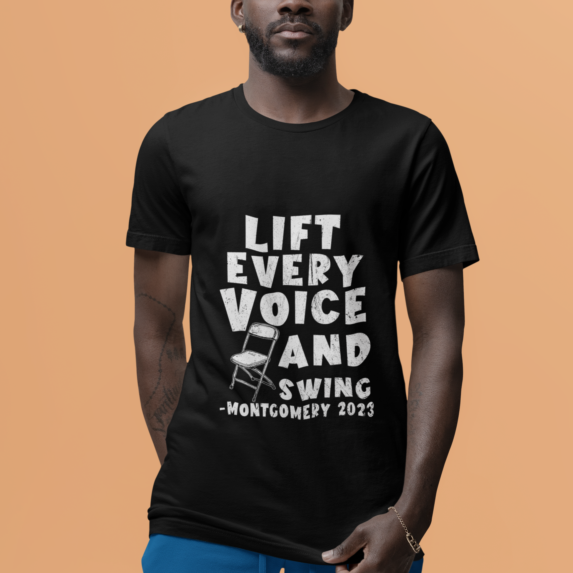 Folding Chair Lift Every Voice and Swing Trending Montgomery T Shirt - Wonder Print Shop