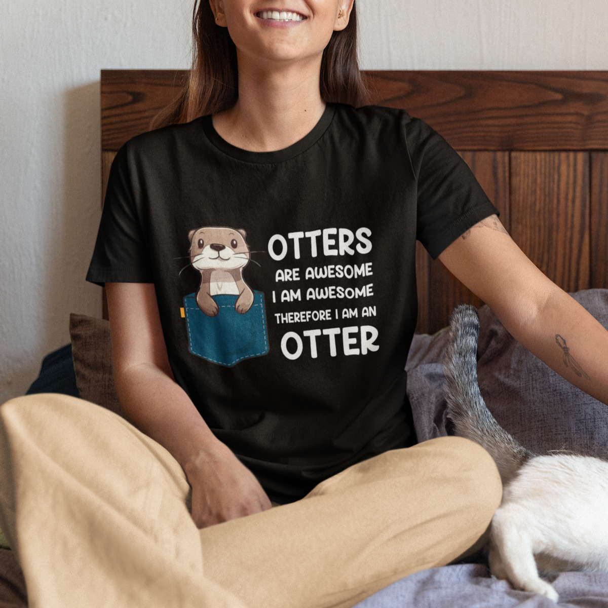 Otters Are Awesome I'm Awesome Therefore I Am An Otter T Shirt For Women - Wonder Print Shop