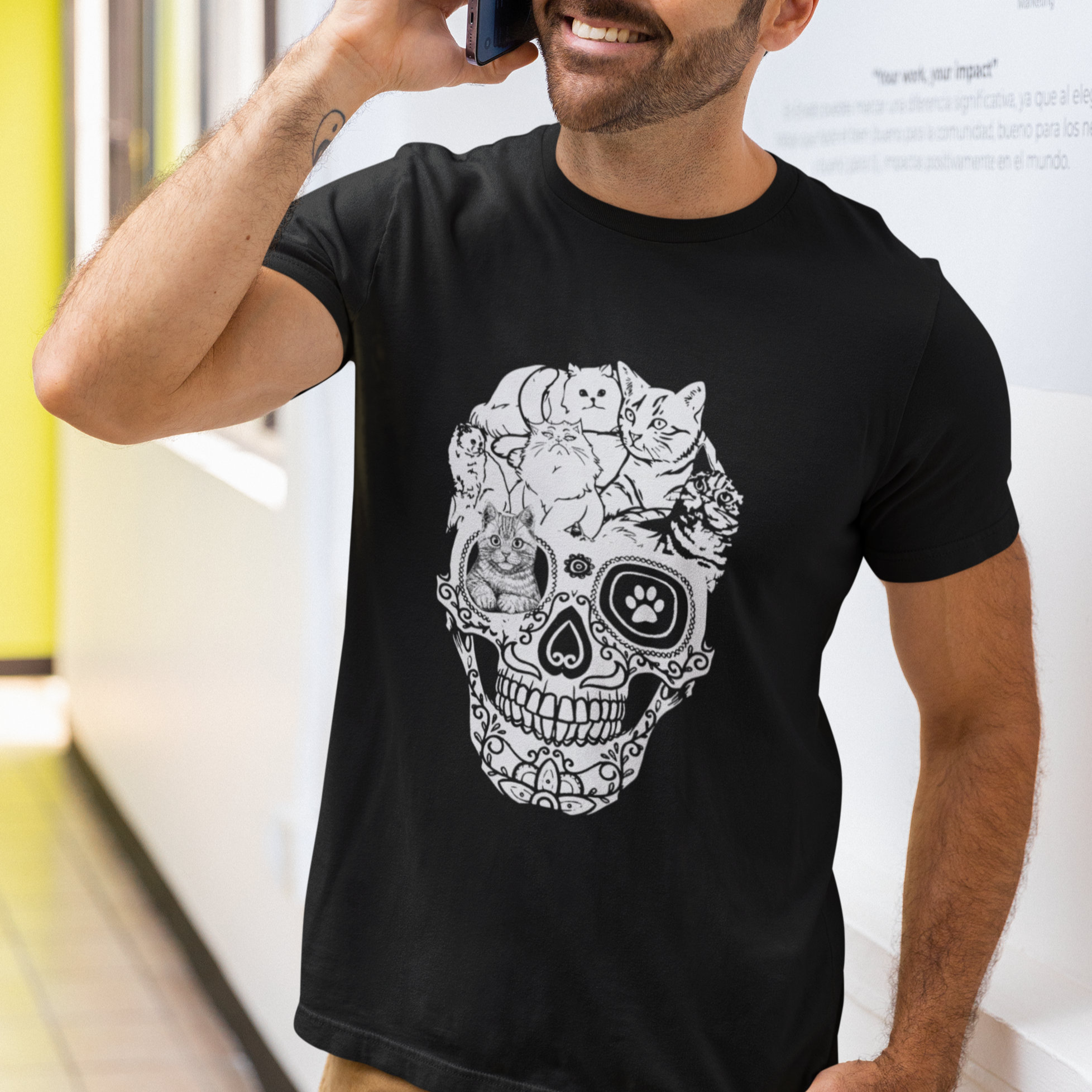 Cat Lover T Shirt Cats Skull Skeleton Cute And Scary - Wonder Print Shop