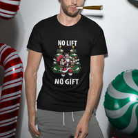 Christmas T Shirt No Lift No Gift Santa Bodybuilding Gymer - Wonder Print Shop