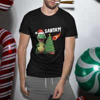 Funny Dinosaurs Extinction Santa Ugly Christmas T Shirt - Wonder Print Shop