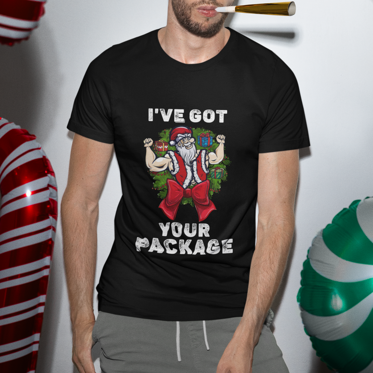 Christmas T Shirt I've Got Your Package Ugly Santa Gymer Gift - Wonder Print Shop