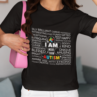 Autism Awareness T Shirt I Am More Than Autism Brilliant Strong Unique Brave Happy Creative - Wonder Print Shop
