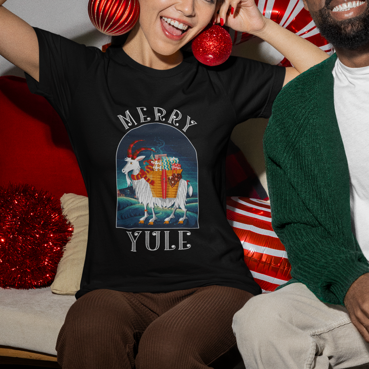 Yule Goat Jul Nordic Yuletide Merry Christmas T Shirt - Wonder Print Shop