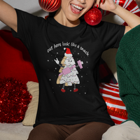 Boujee Christmas Tree Cake T Shirt Out Here Lookin' Like A Snack - Wonder Print Shop