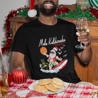 Mele Kalikimaka Surfing Santa Vintage Hawaiian Christmas T Shirt - Wonder Print Shop