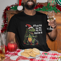 Dinosaur Christmas T Shirt Fa Ra Ra Ra Rawr Xmas Tree Santa Rex Lover - Wonder Print Shop