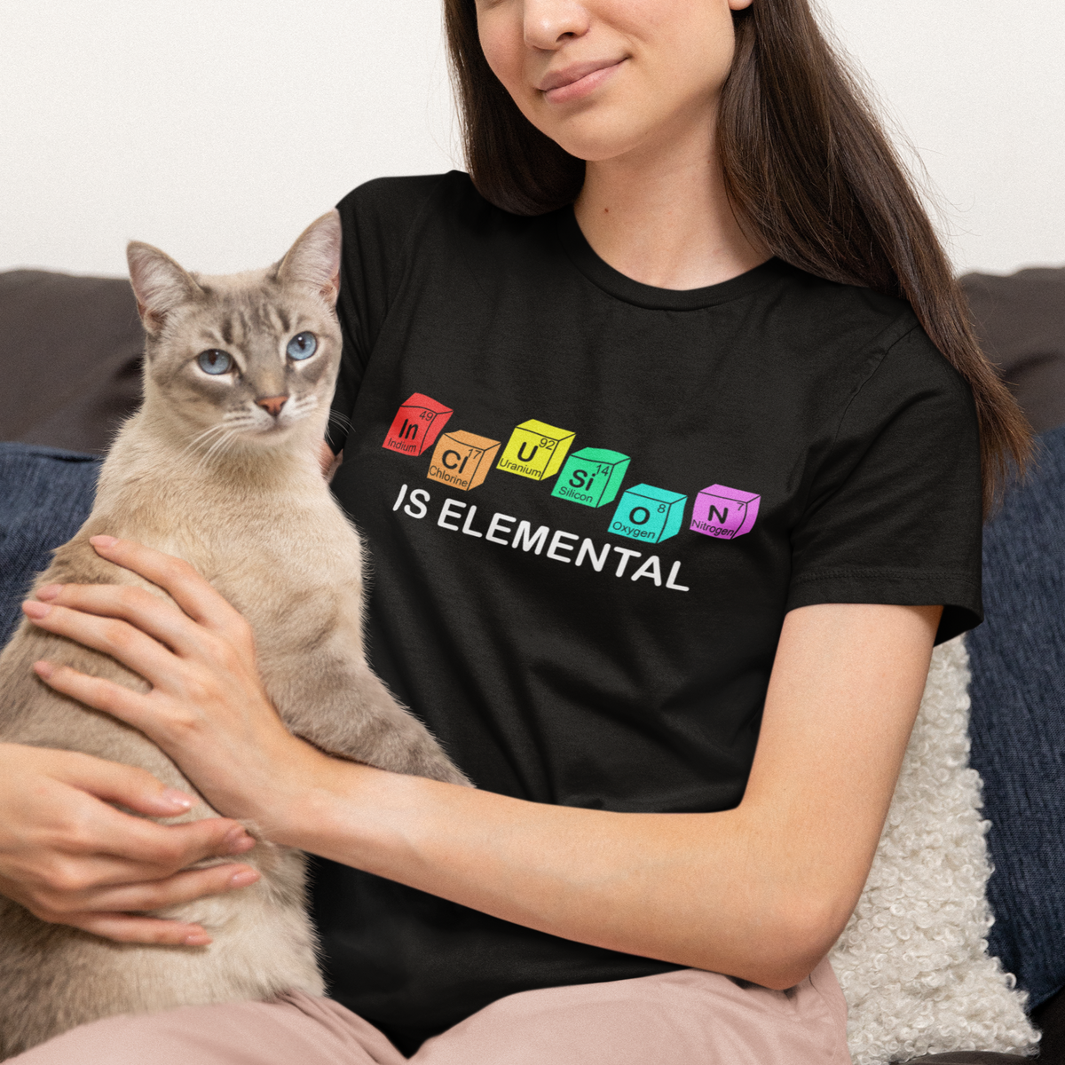 Gay Pride T Shirt Inclusion Is Elemental Funny Chemical Elements LGBT Gay Pride Month - Wonder Print Shop