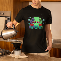 Bigfoot VS Alien Boxing Funny Sasquatch UFO T Shirt - Wonder Print Shop