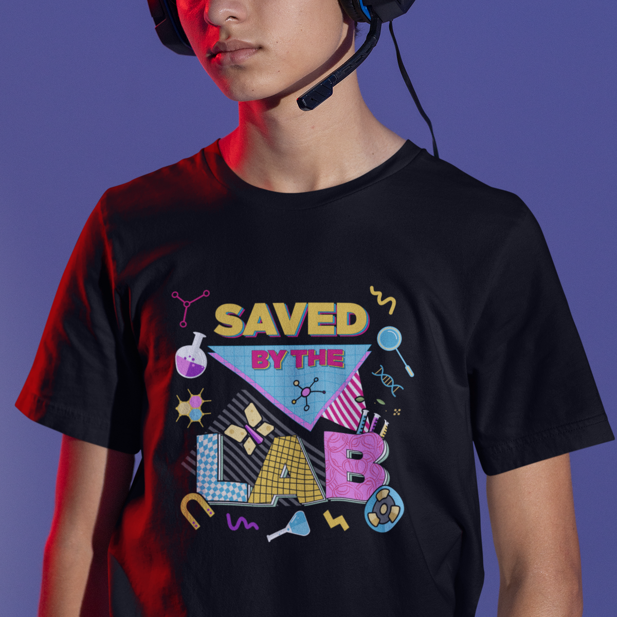 Medical Lab Tech T Shirt Lab Week 2023 Saved By The Lab Retro Medical Laboratory Tech - Wonder Print Shop