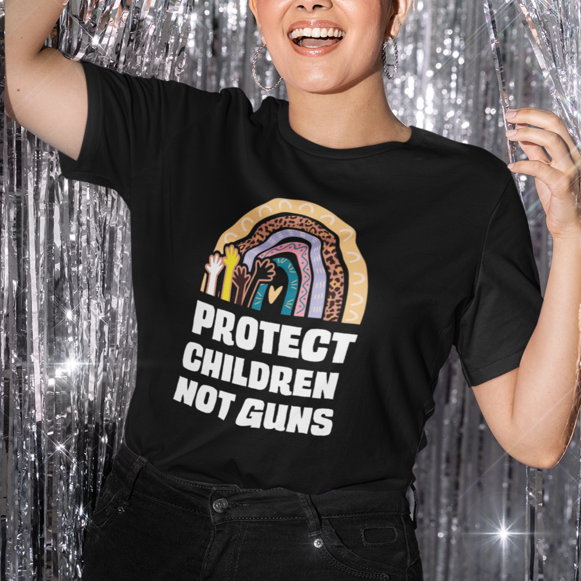 Gun Violence Awareness T Shirt Protect Children Not Guns In June We Wear Orange Day End Gun Violence Rainbow - Wonder Print Shop