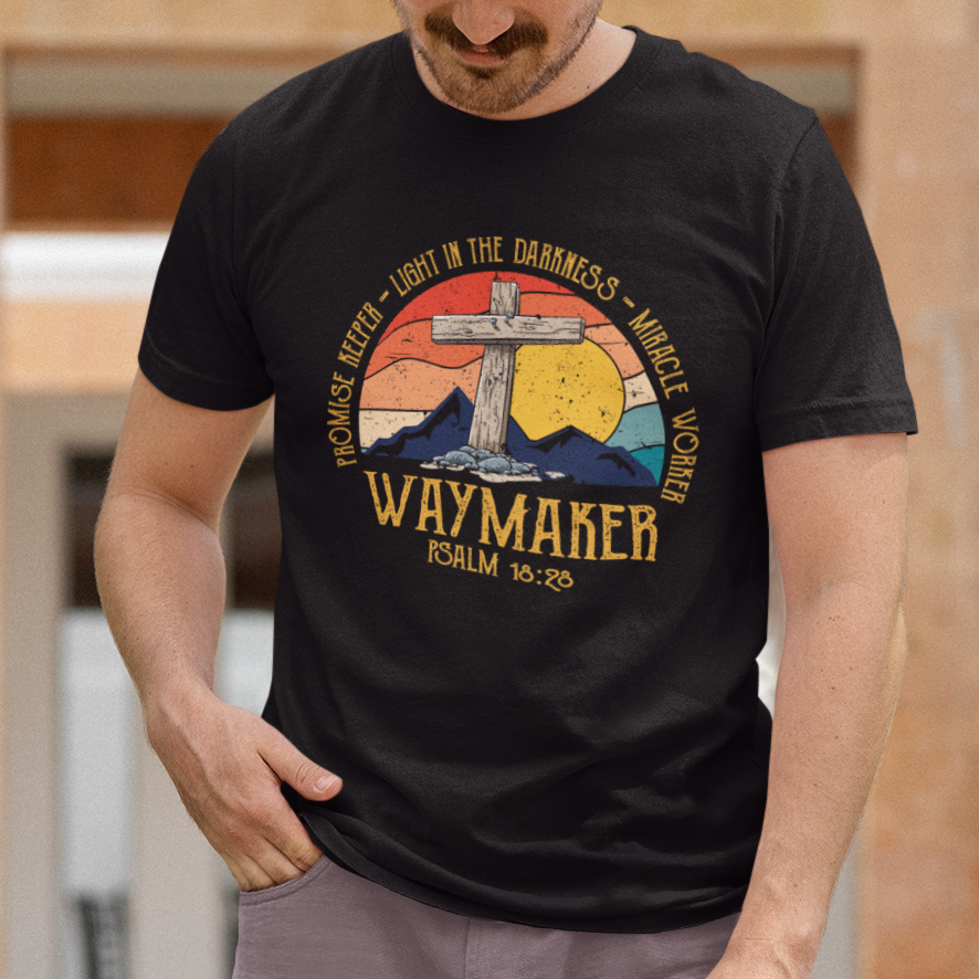 Bible Verse T Shirt Waymaker Psalm Isaiah Promise Keeper Light In The Darkness Miracle Worker Christian Religious Bible Verse Vintage - Wonder Print Shop