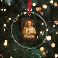 Beloved Pope Francis Crystal Glass Ornament 1936-2025 Memorial TS02
