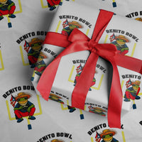 Benito Bowl Coquí Frog Football Wrapping Paper Roll Funny Puerto Rico Flag Game Day Music Fans