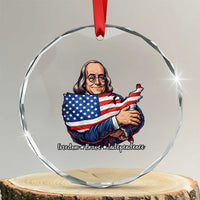 Benjamin Franklin Crystal Glass Ornament Freedom Liberty Independence American History