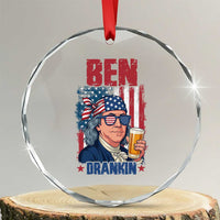Benjamin Franklin Crystal Glass Ornament Funny Ben Drankin American History