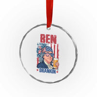 Benjamin Franklin Crystal Glass Ornament Funny Ben Drankin American History