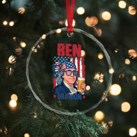 Benjamin Franklin Crystal Glass Ornament Funny Ben Drankin American History