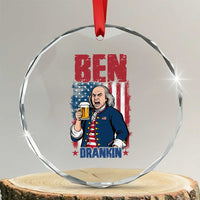 Benjamin Franklin Crystal Glass Ornament Funny Patriotic Founding Father
