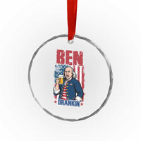Benjamin Franklin Crystal Glass Ornament Funny Patriotic Founding Father
