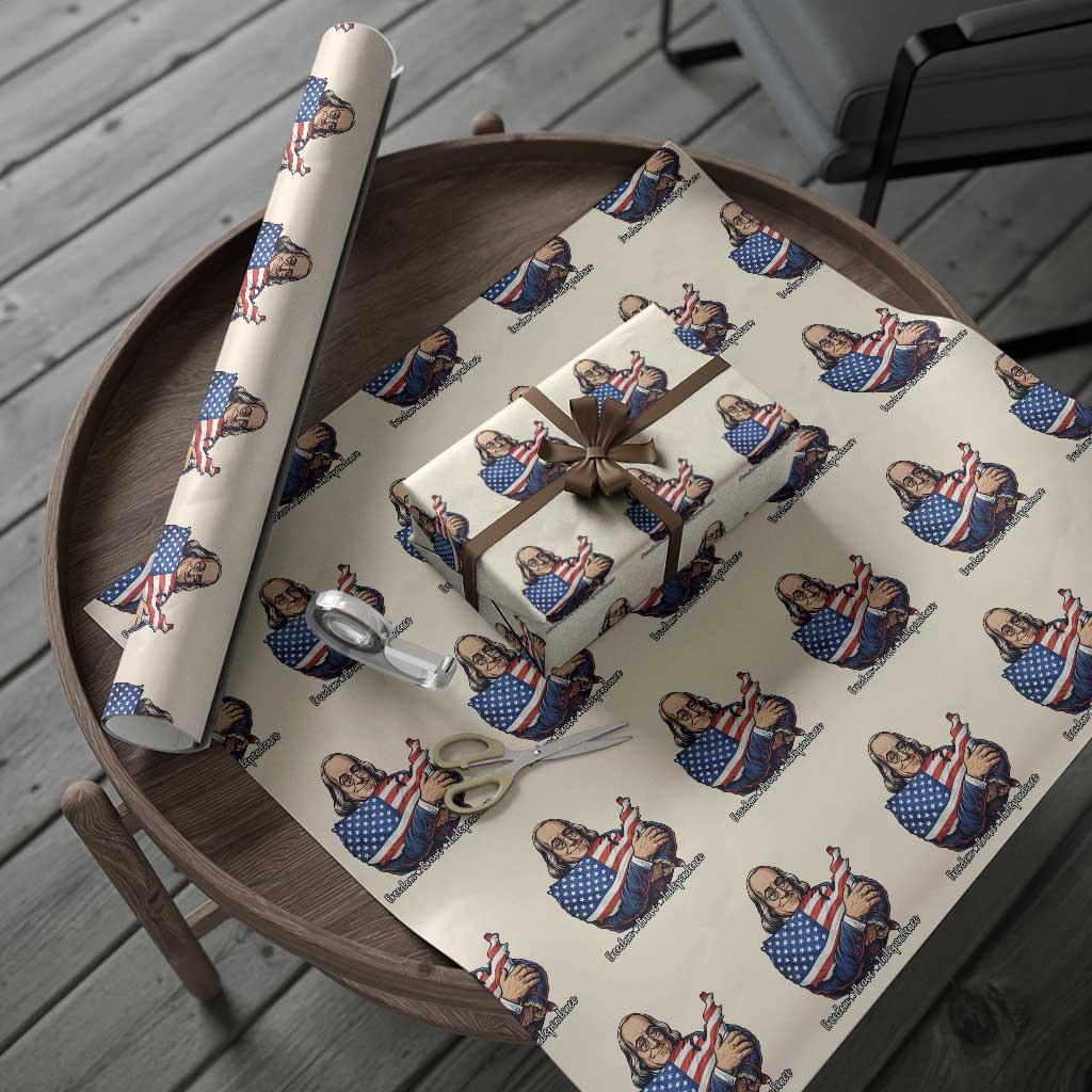 Benjamin Franklin Wrapping Paper Roll Freedom Liberty Independence American History