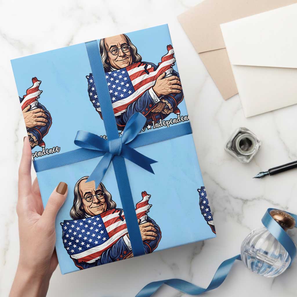 Benjamin Franklin Wrapping Paper Roll Freedom Liberty Independence American History