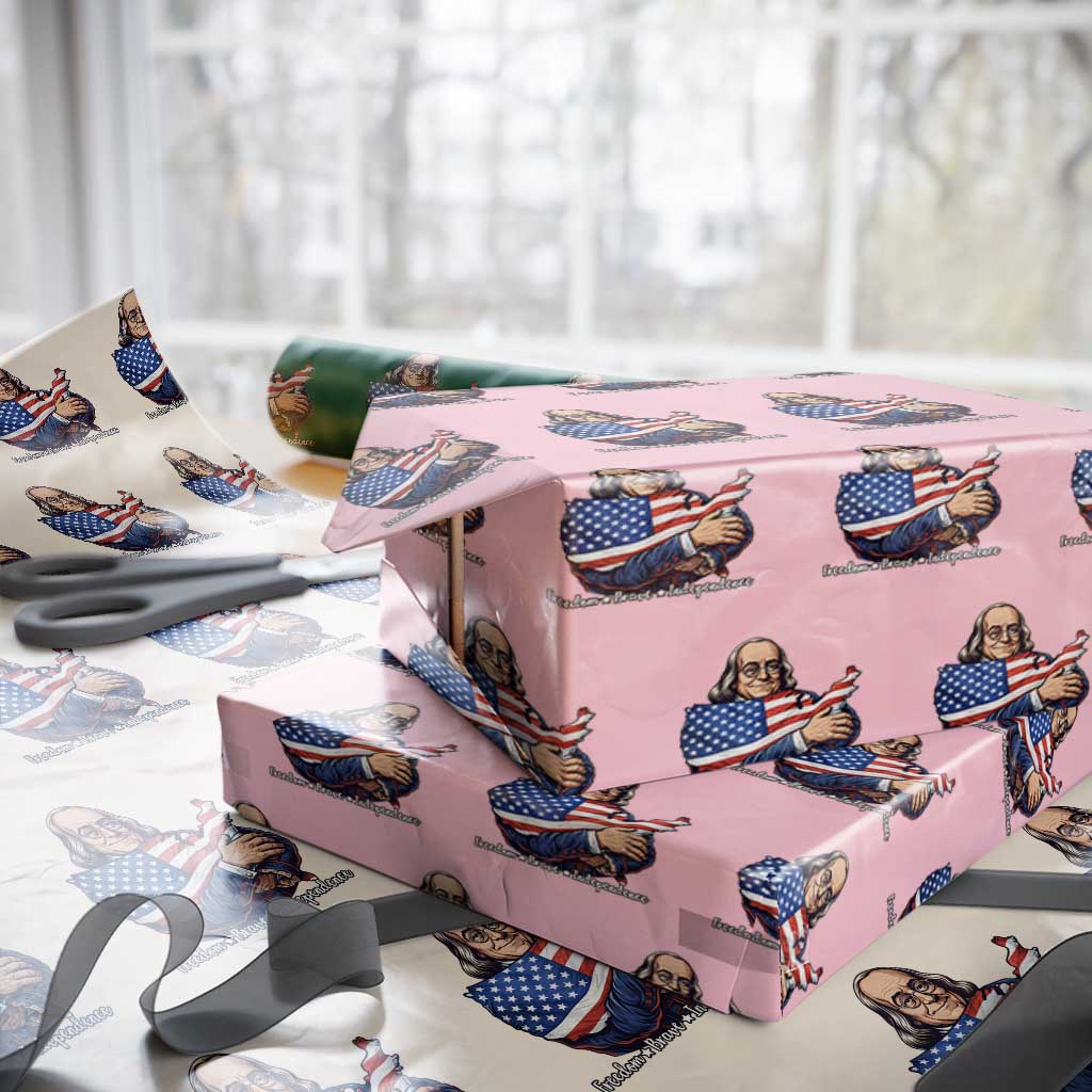 Benjamin Franklin Wrapping Paper Roll Freedom Liberty Independence American History