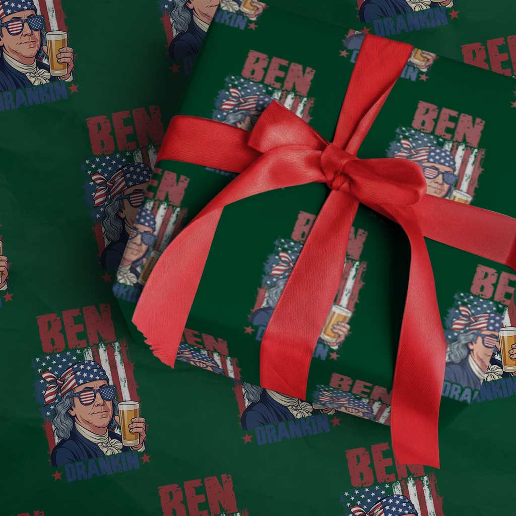 Benjamin Franklin Wrapping Paper Roll Funny Ben Drankin American History