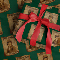 Bessie Coleman First African American Female Pilot Wrapping Paper Roll Black History - Wonder Print Shop