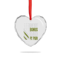 Best Bonus Dad By Par Heart Crystal Glass Ornament Step Dad Golf American Flag Fathers Day Gift For Golfers