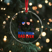 Best Corgi Dad Ever Crystal Glass Ornament Funny Dog Lover Dad 4th Of July