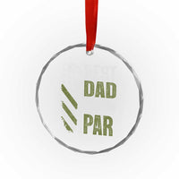 Best Dad By Par Crystal Glass Ornament Dad Golf Fathers Day Gift American Flag