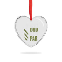 Best Dad By Par Heart Crystal Glass Ornament Dad Golf Fathers Day Gift American Flag
