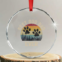 Best Dog Dad Ever Crystal Glass Ornament Fathers Day Gift for Dog Lovers - Wonder Print Shop