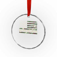 Best Effin Bonus Dad Ever Crystal Glass Ornament Funny Step Dad Camo American Flag