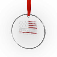 Best Effin’ Bonus Dad Ever Crystal Glass Ornament Step Dad American Flag