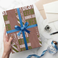 Best Effin’ Bonus Dad Ever Wrapping Paper Roll Step Dad Gun American Flag - Wonder Print Shop