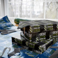 Best Effin’ Bonus Dad Ever Wrapping Paper Roll Step Dad Gun American Flag - Wonder Print Shop