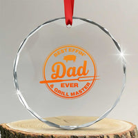 Best Effin Dad Ever And Grill Master Crystal Glass Ornament Funny Grilling BBQ Sarcastic